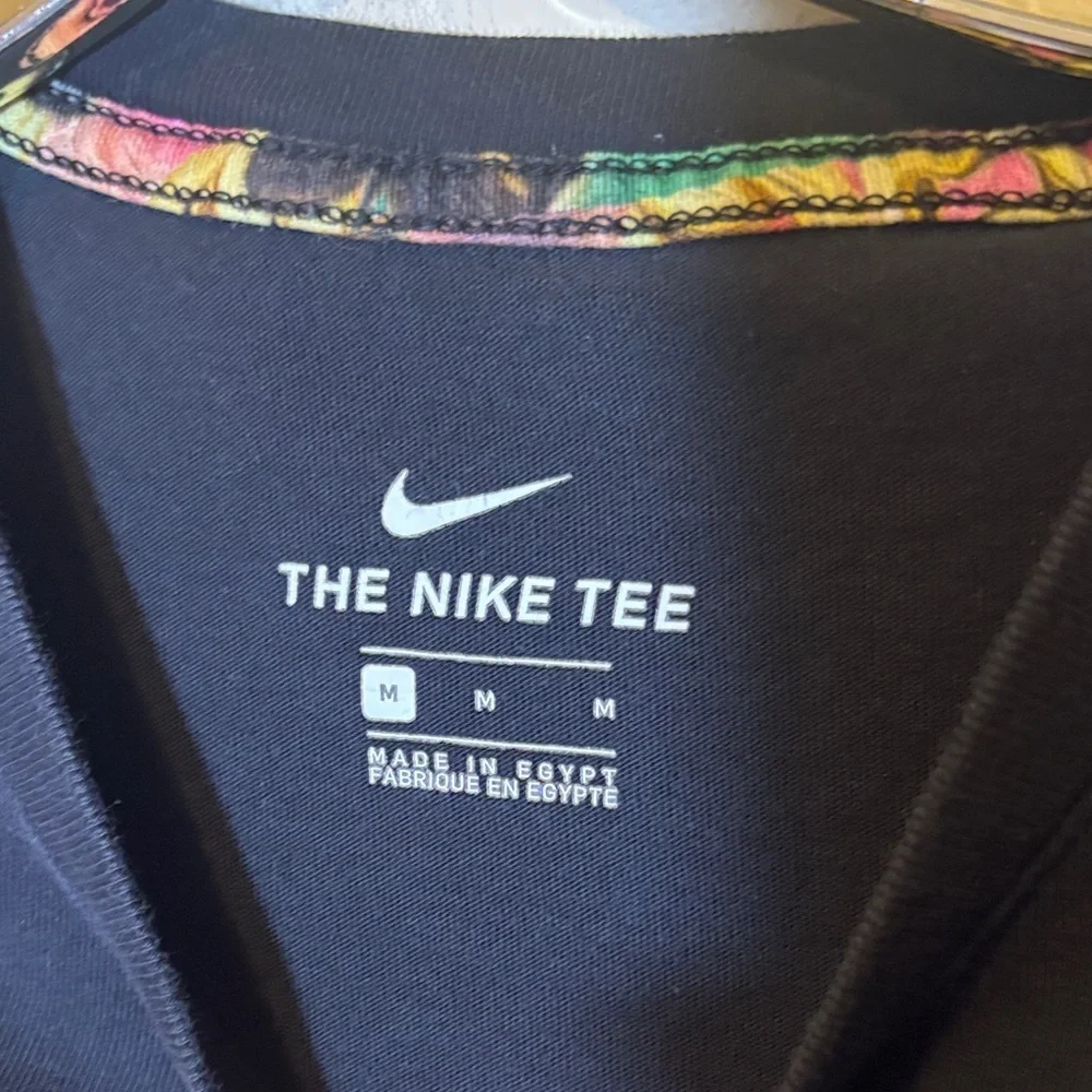 Nike Black T-Shirt with Butterfly and Chain Design
